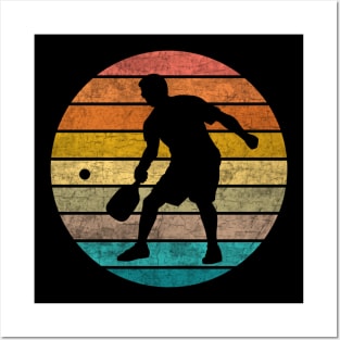 Pickleball Vintage Distressed Retro Player Posters and Art